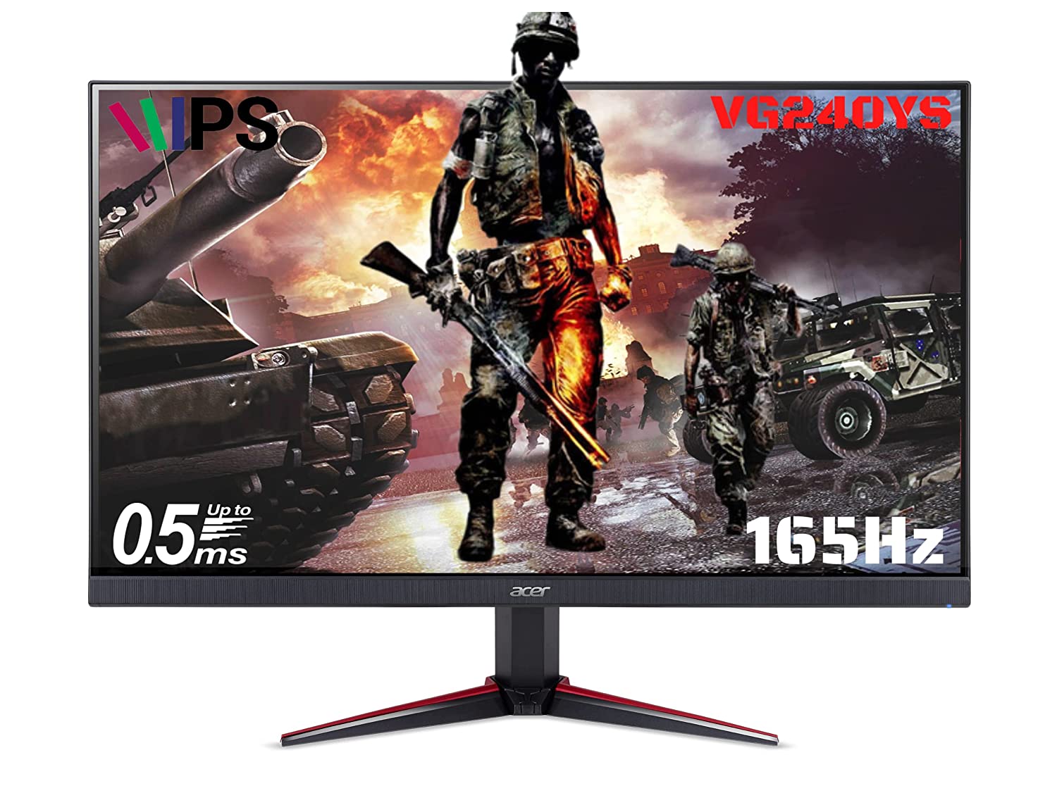 1. Acer Nitro VG240YS 23.8 Inch IPS Full HD Gaming LCD Monitor